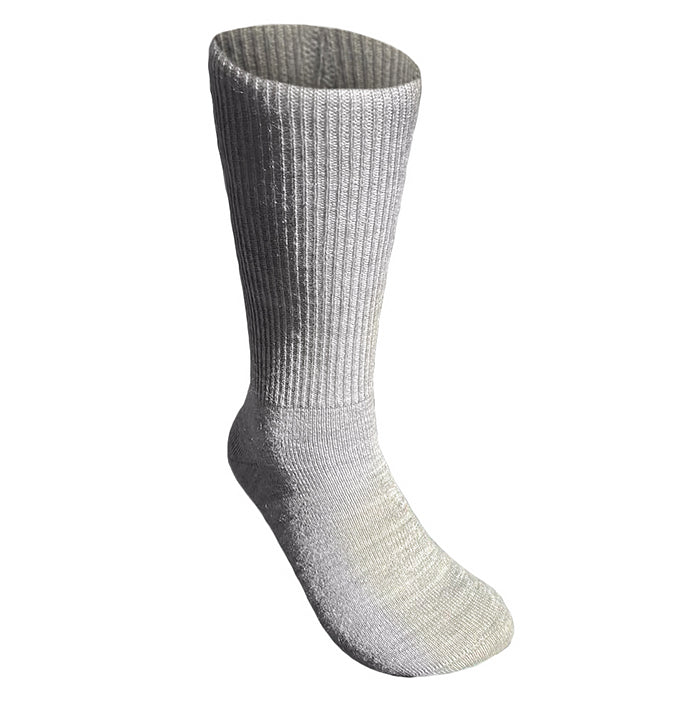 The Breezies - Premium Baby Alpaca Blend Below-the-Knee Socks for Casual & Formal Wear - Light Grey