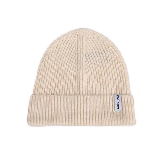 35% Yak Cashmere, 35% Merino Wool, and 30% Nylon - Ivory -  Ponderosa Beanie